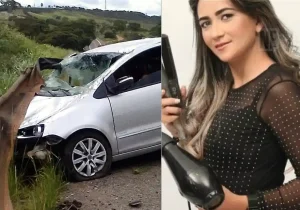 Cabeleireira morre após ser atingida por peça de uma carreta